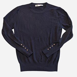 Zara Women's Navy Jumper